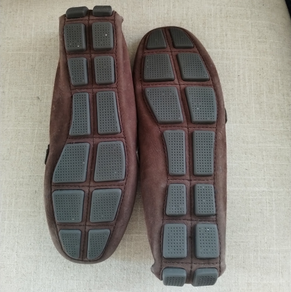 Cole Haan brown and gold loafer